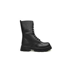 Hakiki Deri Siyah Postal Bot