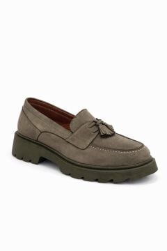 Kadın İçi Dışı Hakiki Deri Hafif Taban (Ekstralight) Fiyonklu Loafer Ayakkabı
